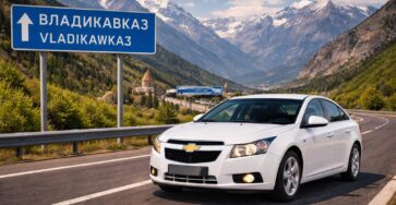 Taxi transfer from Yerevan to Vladikavkaz on the Caucasus mountain road