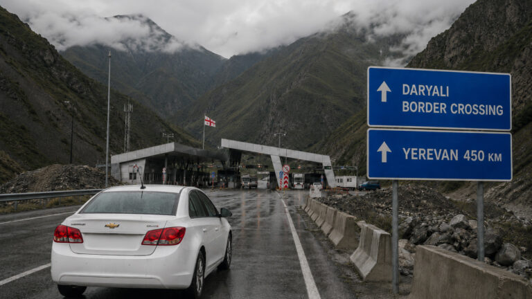 Private transfer from Yerevan to the Georgian-side Dariali Checkpoint.