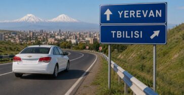Taxi from Tbilisi to Yerevan